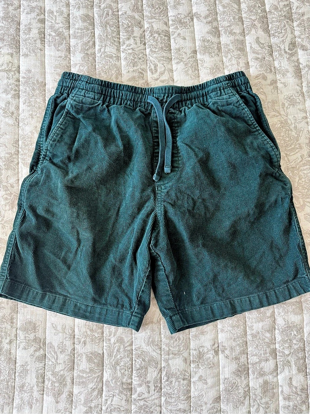 Todd Snyder Corduroy Weekend Short Textured Pull-On Shorts Green XS